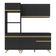 Armário De Cozinha Compacta 182cm Veneza Multimóveis V3694 Preto/dourado Preto/dourado