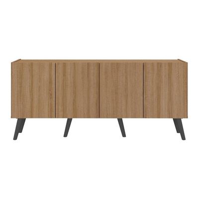 Rack Retrô Para Tv Até 50 Polegadas Com Mp1071 Rustic preto