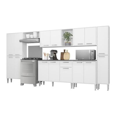 Cozinha Compacta Multimóveis Fg3155 Armário E Balcão Branca