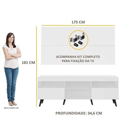 Rack Retrô Painel E Suporte Para Tv Até 65´´ Flórida Fg3134