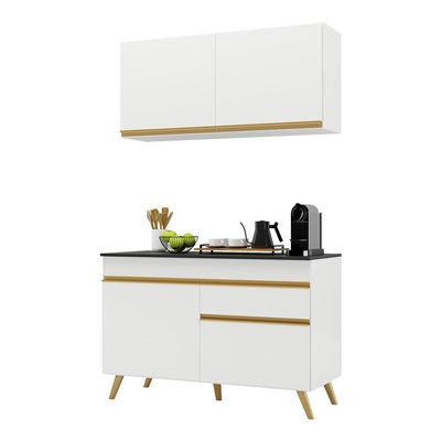 Cozinha Compacta Multimóveis Veneza Gw Fg3687com Branca