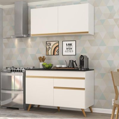 Cozinha Compacta Multimóveis Veneza Gw Fg3687com Branca