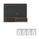 Painel Para Tv Até 65 Polegadas Com Aparador 4 Portas Com Espelho Mp1088 Rustic-preto Rustic-preto