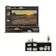 Painel Para Tv Até 65 Polegadas Com Aparador 4 Portas Com Espelho Mp1088 Rustic-preto Rustic-preto