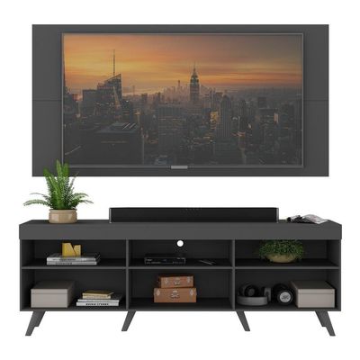 Rack com Painel TV até 65" e Pés Retrô Flórida Multimóveis