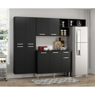 Armário De Cozinha Compacta Com Balcão Multimóveis V3000