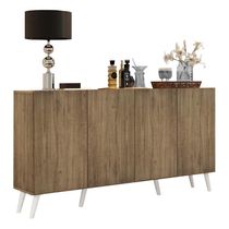 Aparador Buffet 4 Portas Vegas V3562 Rustic/Branco