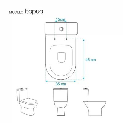 Assento Sanitário Poliester Itapua Branco Para Vaso Vivace