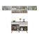 Armário De Cozinha Compacta 260cm Veneza Multimóveis V3697 Branco/dourado Branco/dourado