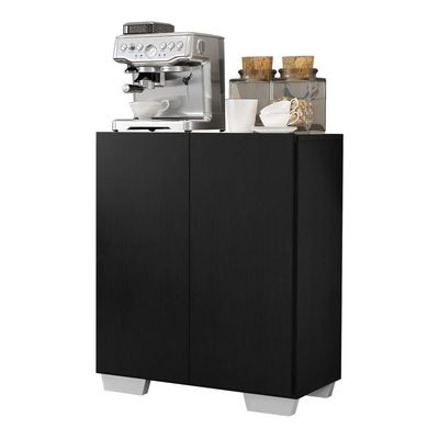 Aparador Buffet 2 Portas Multimóveis V3610 Preto/Branco