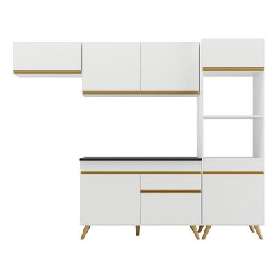 Cozinha Compacta Multimóveis Veneza Gw Fg3690 Branca