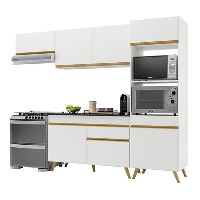 Cozinha Compacta Multimóveis Veneza Gw Fg3690 Branca