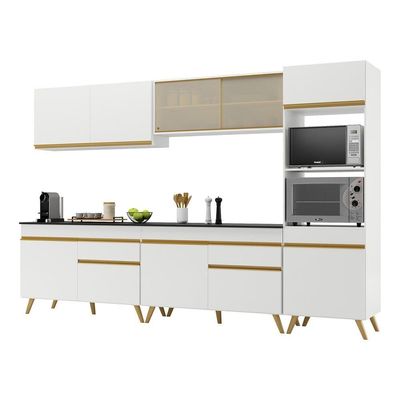 Cozinha Completa Veneza Gw Fg3689 Armário E Balcão Branca