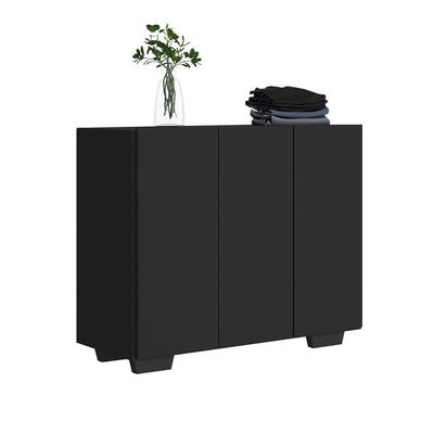 Armário Lavanderia Com 3 Portas 90 Cm Mp5034 Preto