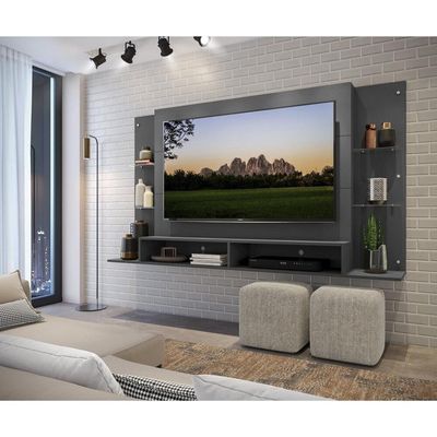 Painel Com Suporte Tv 60" Multimóveis V3071 Grafite
