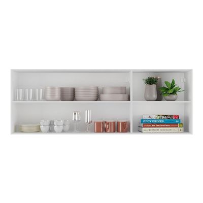 Armário De Cozinha Aéreo 150cm 2 Portas Veneza Multimóveis V3741 Branco Branco