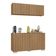 Conjunto Cantinho Do Café Armário E Aparador 4 Portas Multimóveis Mp1085 Rustic/branco Rustic/branco