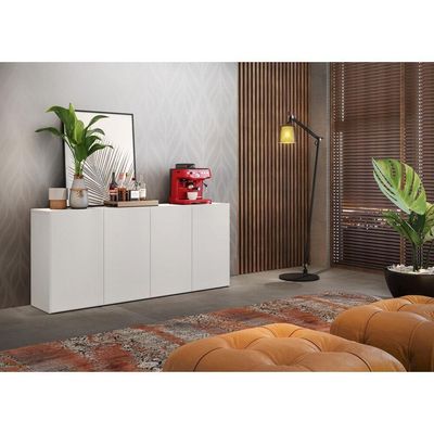 Aparador Buffet 4 Portas Veneza Multimóveis V3555 Branco Branco