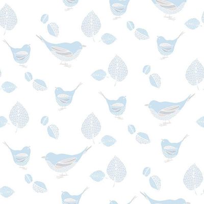 Papel De Parede Just 4 Kids Passarinhos G56541 - Rolo 10m X 0,52m