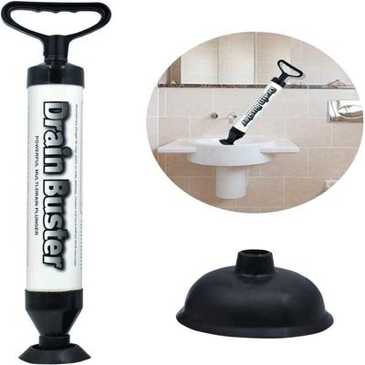 Desentupidor De Vaso Alta Pressao Ar Semi Profissional Manual Sanitario Pia Cano Dreno Bomba Succao Ventosa Dupla