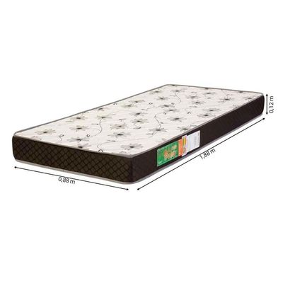 Colchão Espuma Solteiro 0,88x1,88 D20 Polar Branco
