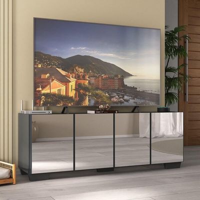 Rack Tv Até 50 Polegadas Com Espelhos Mp1083 Grafite preto