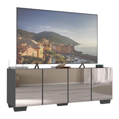Rack Tv Até 50 Polegadas Com Espelhos Mp1083 Grafite preto