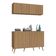 Conjunto Lavanderia Retrô Multiuso Armário Aéreo E Balcão Mp5053 Rustic natural