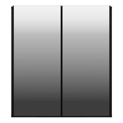 Aparador Buffet 2 Portas Com Espelho Vegas V3611 Preto Preto