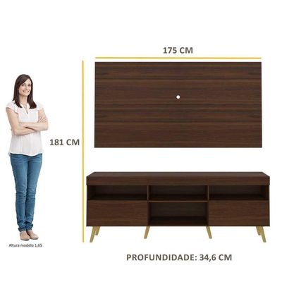 Rack Com Painel Tv 65" Retrô Flórida Multimóveis V3133