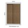 Guarda-Roupa Solteiro 2 Portas Correr Branco/Rustic