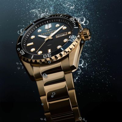 Relógio Technos Masculino Automático Dourado - 8205oz/1p Relógio Technos Masculino Acqua Dourado - 8205oz/1p