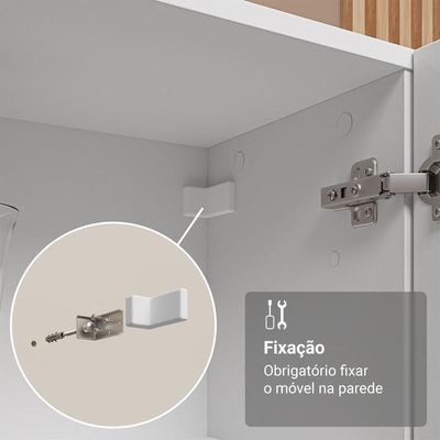 Cristaleira 70 Cm 2 Portas De Vidro Com Pés Cônicos Madesa