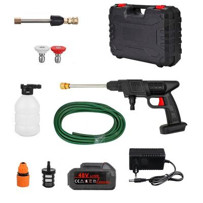 Lavadora Portatil Alta Pressão Bateria 48v Sem Fio Maleta Bivolt Lavar Carro