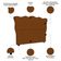 Cabeceira Casal Cama 140cm Oregon I02 Veludo Terracota - Mpozenato