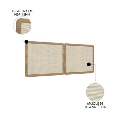 Cabeceira Casal E Queen Com 2 Mesas Laterais Arlo A10 Hanover - Mpozenato