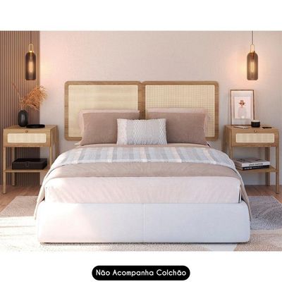 Cabeceira Casal E Queen Com 2 Mesas Laterais Arlo A10 Hanover - Mpozenato