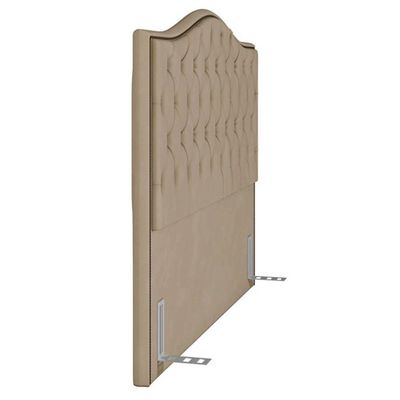 Cabeceira Cama Casal Queen 160cm Siena P02 Veludo Bege - Mpozenato