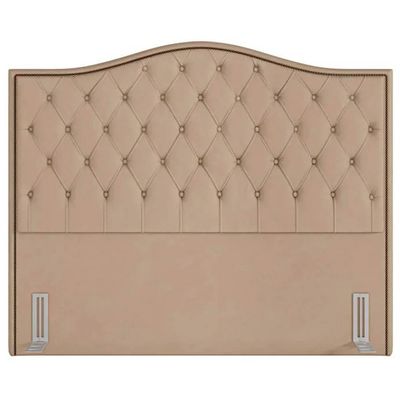Cabeceira Cama Casal Queen 160cm Siena P02 Veludo Bege - Mpozenato