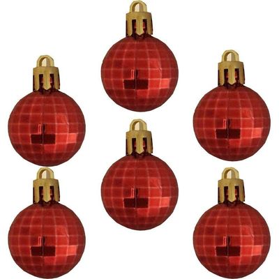 Bolinha De Natal Facetada Vermelha 2cm - 15 Unidades (duplicado)