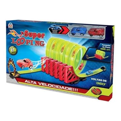 Pista De Carrinho Super Looping 27 Peças  - Braskit