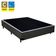 Cama Box Casal Sintético + Colchão De Espuma D33 Sereneprime 138cm Cinza