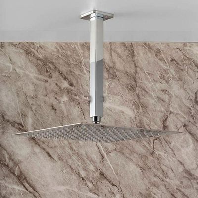 Chuveiro Ducha Teto Kit 9 Uni Inox 20x20 Slim Quadrado Banheiro Piscina Box Area Externa