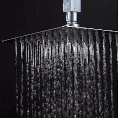 Chuveiro Ducha Teto Kit 9 Uni Inox 20x20 Slim Quadrado Banheiro Piscina Box Area Externa
