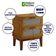 Mesa De Cabeceira 2 Gavetas Santorini Nature 45 Cm Palhinha Indiana - Bege