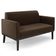 Sofá Namoradeira E 1 Poltrona Base Madeira Preto Maressa Suede Marrom - Ibiza