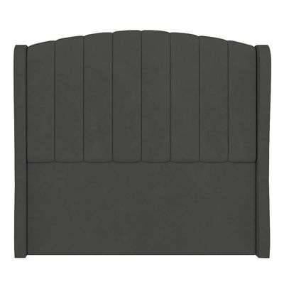 Cabeceira Casal Queen Cama 160cm Glenda I02 Veludo Chumbo - Mpozenato