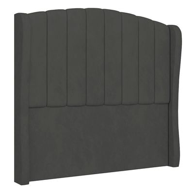 Cabeceira Casal Queen Cama 160cm Glenda I02 Veludo Chumbo - Mpozenato
