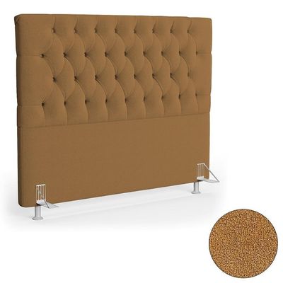 Cabeceira Casal Queen Cama 160cm Cristal C16 Boucle Mostarda - Mpozenato