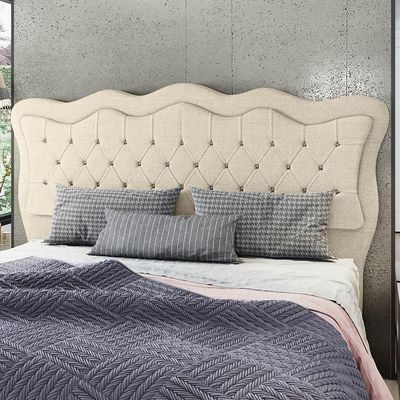 Cabeceira Casal Cama 140cm Oregon I02 Linho Bege - Mpozenato